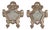 Neoclassical Carved Wood Cartaglories, Set of 2 For Sale