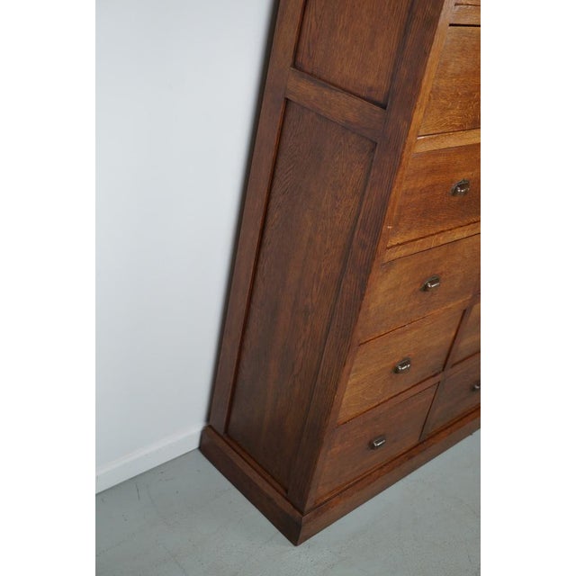 Antique French Oak Filing Cabinet, 1920s For Sale - Image 12 of 18