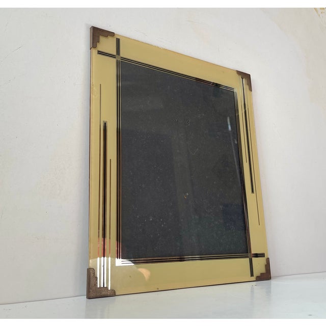 Glass Art Deco Photo Frame (30x25cm) in Glass and Nickel Plated Metal, 1940s For Sale - Image 7 of 7