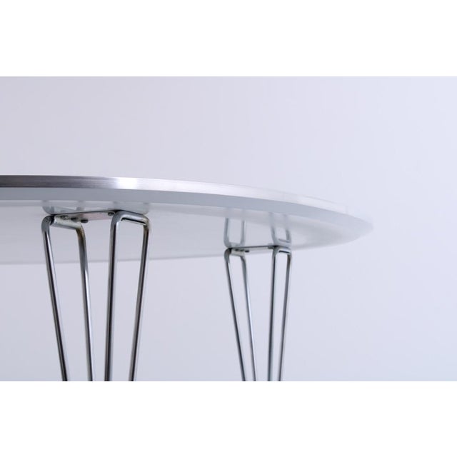 Super Ellipse White Dining Table by Bruno Mathsson and Piet Hein for Fritz Hansen, 1986 For Sale - Image 13 of 18