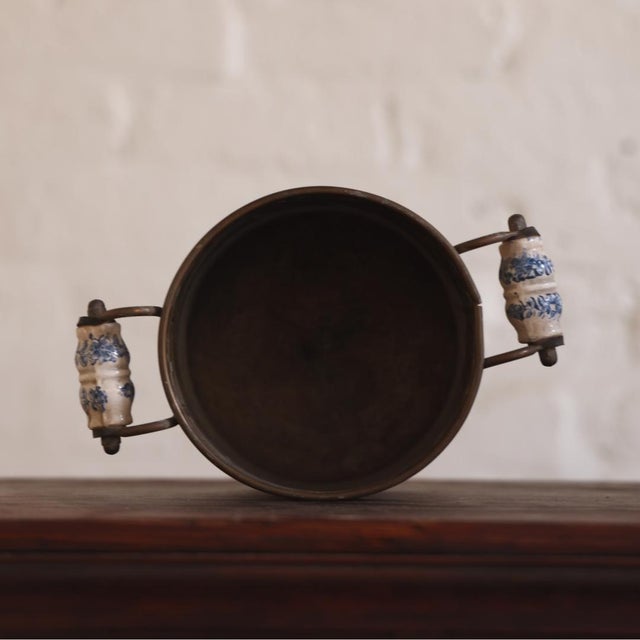 20th Century Belgian Brass & Copper Bucket For Sale - Image 4 of 4
