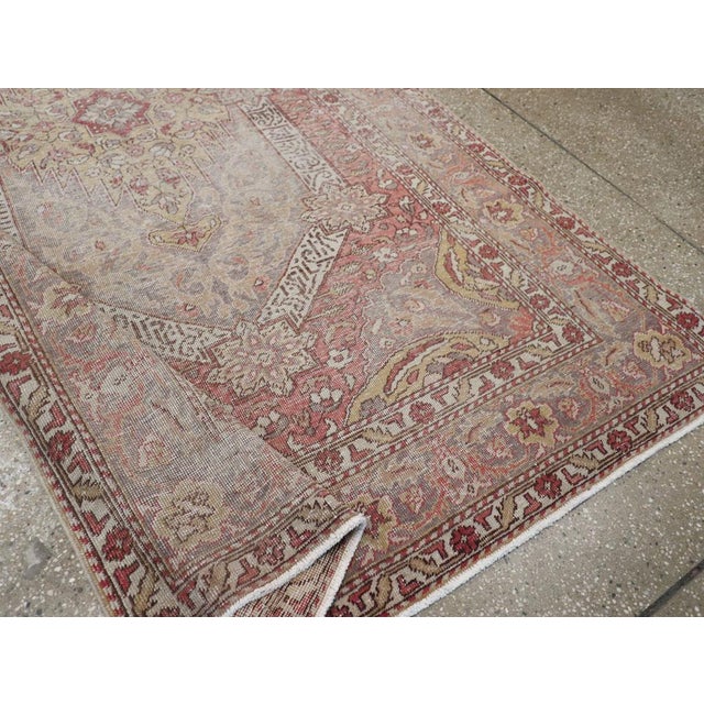 Mid-20th Century Turkish Sivas Distressed Rug For Sale - Image 9 of 10