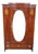 Antique Edwardian Neoclassical Mahogany Fruitwood Inlaid Wardrobe Armoire Mirror For Sale
