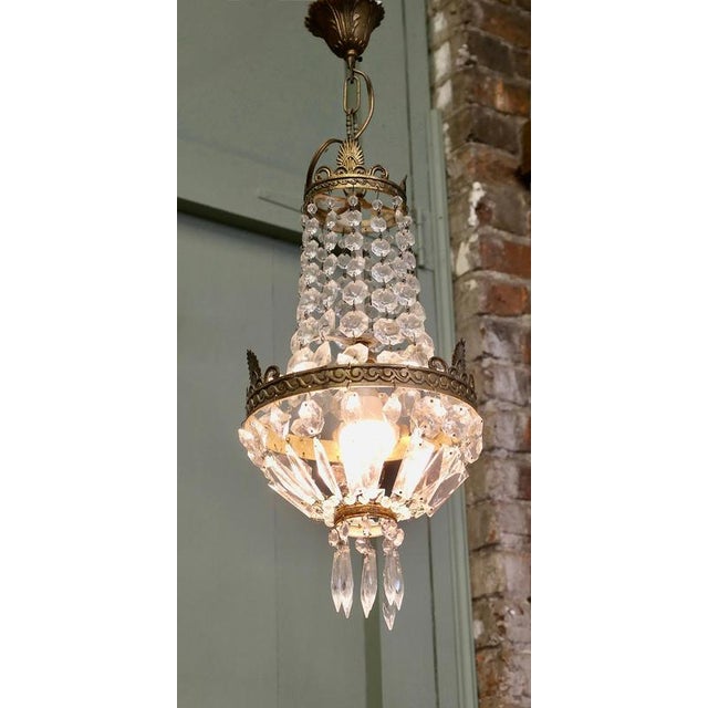 French Empire Style Tent and Baked Chandelier, 1920 For Sale - Image 4 of 7