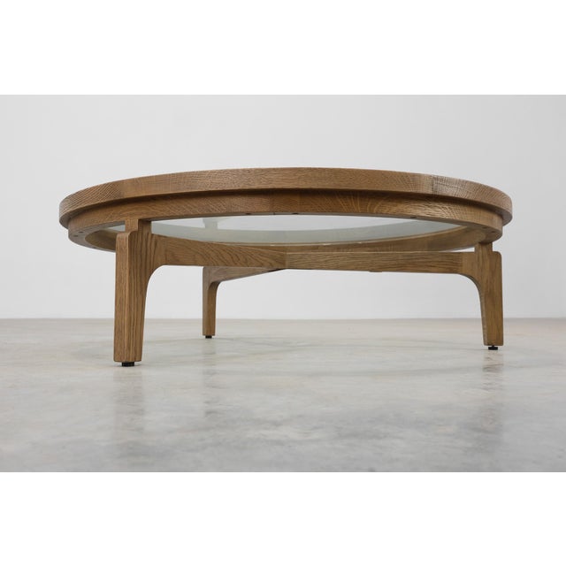 Wood Modern Table in Ceder Wood and Glass, Italy, Late 20th Century For Sale - Image 7 of 13