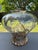 Rose Moser Hand-Enameled Bohemian Uranium Art Glass Set: Coupe Stem & Rose Bowl Vase For Sale - Image 8 of 18