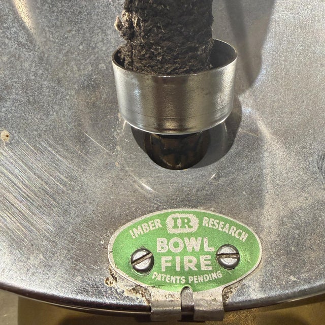 Metal Mid-Century Modern Bialaddin Bowl Fire Paraffin Heater Industrial Decor For Sale - Image 7 of 16