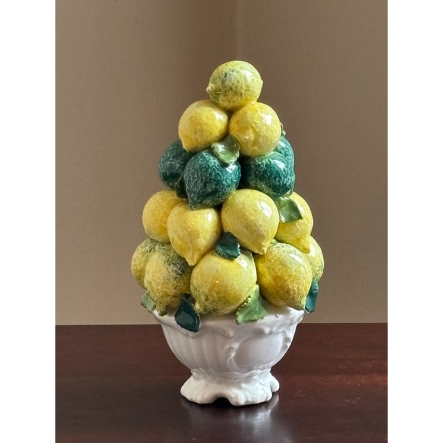 Vintage Italian Majolica Topiary W/ Lemons and Limes For Sale - Image 11 of 13