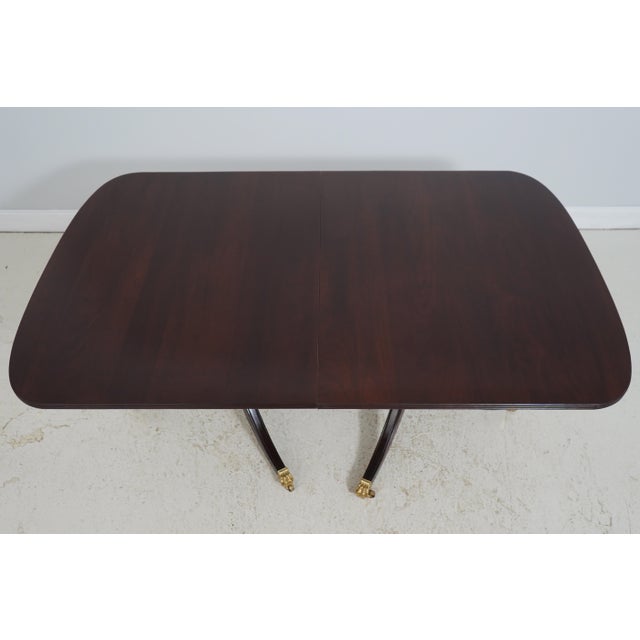 Traditional Stickley Mahogany Double Pedestal Dining Table For Sale - Image 3 of 18