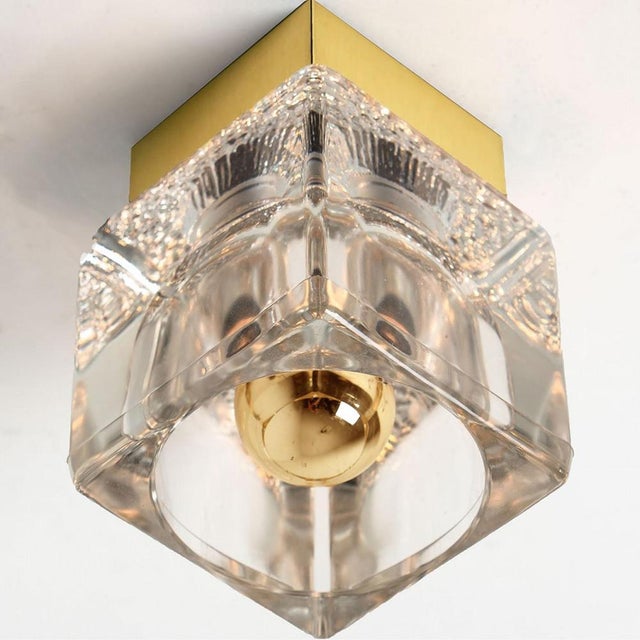 1960s Wall Light in Brass and Glass from Peill & Putzler, 1970s, Set of 2 For Sale - Image 5 of 8