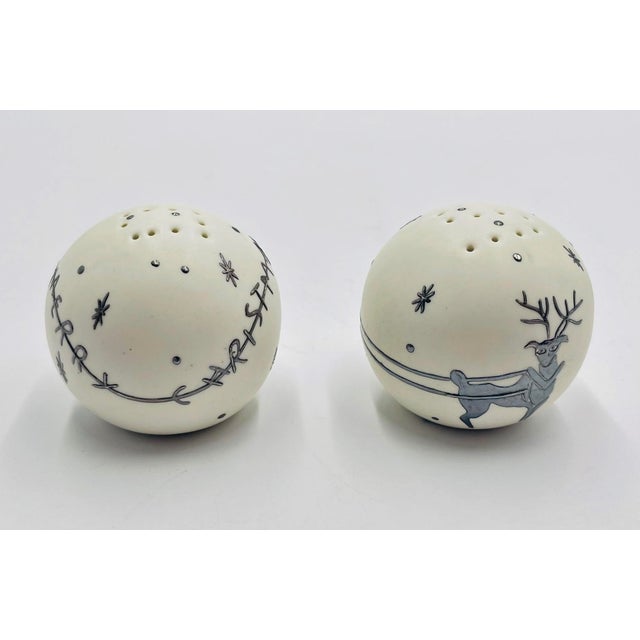 1980s Emilia Castillo Pure Silver & Porcelain Salt & Pepper Shakers, Mexican Modernism For Sale - Image 10 of 18