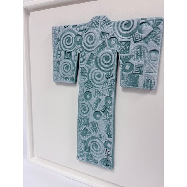One of a Kind Japanese Kimono Ceramic Sculpture For Sale - Image 4 of 5