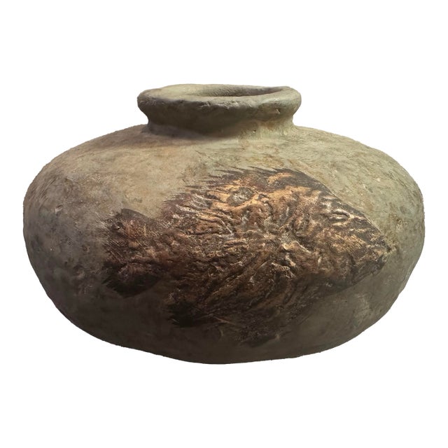 Late 20th Century Fossil Motif Vase For Sale