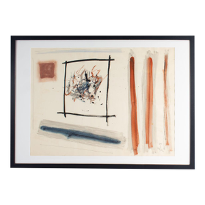 Harry Hilson Signed 1963 Abstract Watercolor Painting
