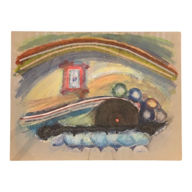 1970s Clay Walker Painting, "Great Fatal Wave" For Sale