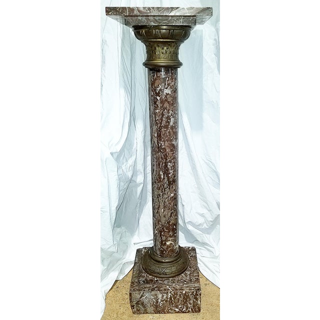 19-20c French Marble Pedestal For Sale In West Palm - Image 6 of 6