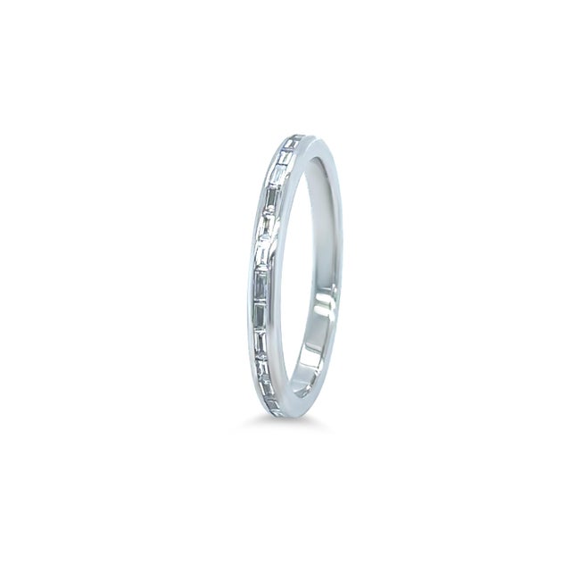 14ct White Gold Diamond Full Eternity Ring 0.45ct 2.2g, Size 6 For Sale - Image 4 of 6
