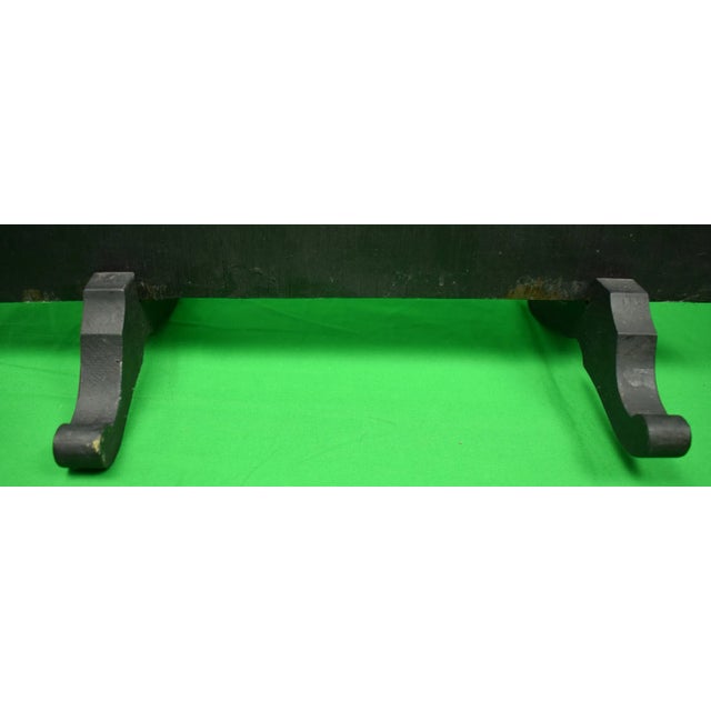 American Mid 20th Century Hand-Painted Steeplechaser #3 Doorstop/ Wood Slat Screen For Sale - Image 3 of 6