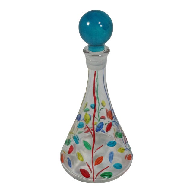 Vintage Murano Italian Decanter by CC Zecchin in Venice For Sale