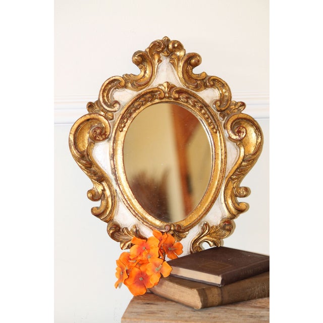 True to vintage Italian Florentine style, this mirror is from the 1940s or 50s and is in remarkable condition for its age...