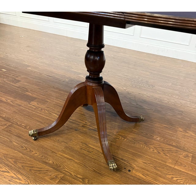 Traditional Mahogany Drop Leaf Breakfast/Dining/Game/Occasional Table by Leighton Hall - Showroom Sample For Sale - Image 14 of 16