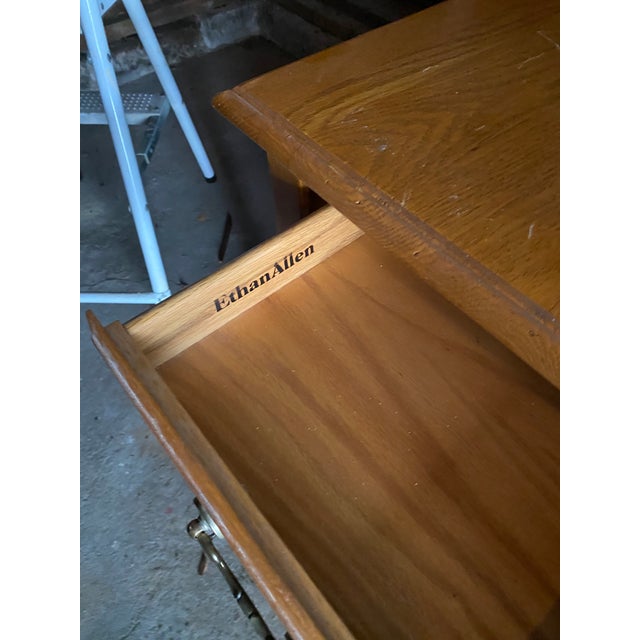 Ethan Allen Small Table Walnut Chairish