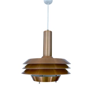 Mid-Century Modern Copper Pendant Light, 1970s For Sale