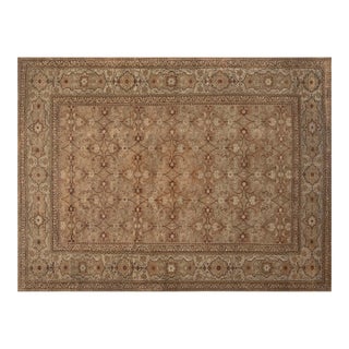 Vintage Indian Amritsar Botanic Handmade Wool Rug For Sale