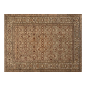 Vintage Indian Amritsar Botanic Handmade Wool Rug
