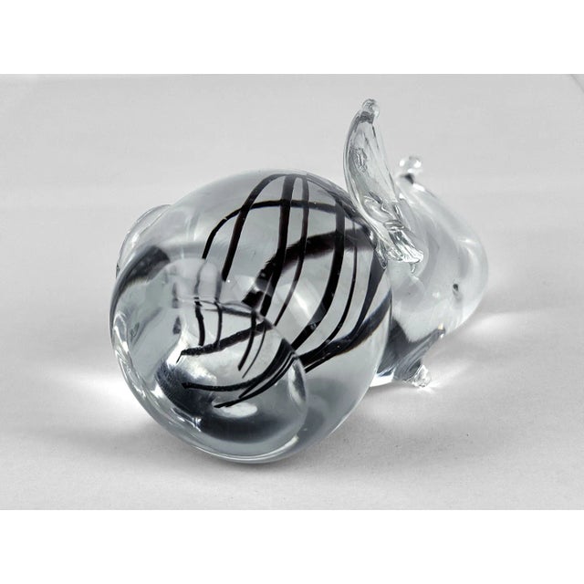 Vintage Italian Murano Sommerso Art Glass Elephant Sculpture For Sale - Image 6 of 6