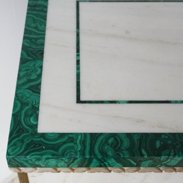 Green Malachite and Marble Cabinet, 1950s For Sale - Image 8 of 18