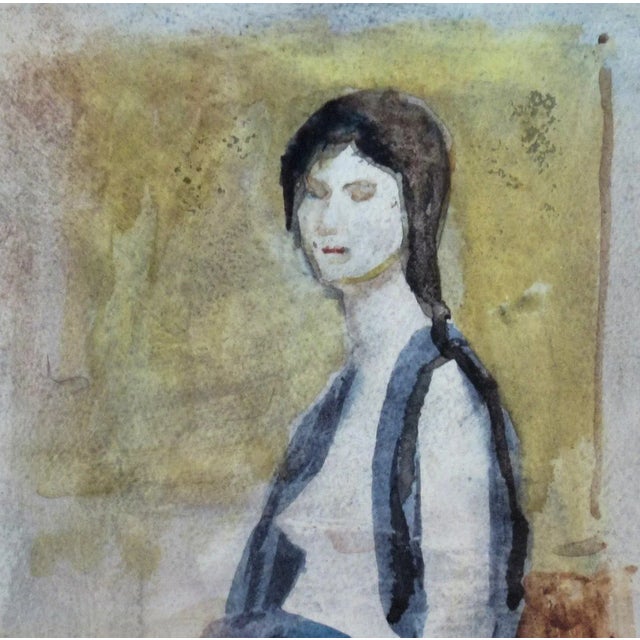 Impressionist Hernst Stolz, Woman Sitting, 1941 For Sale - Image 3 of 6