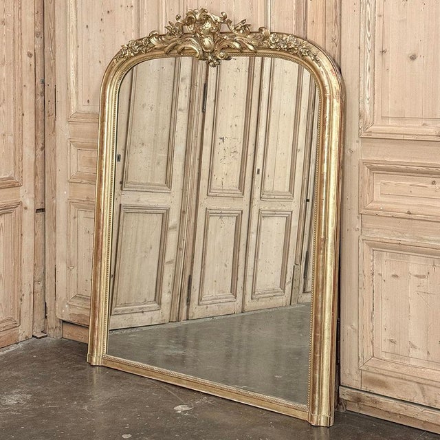 French 19th Century French Napoleon III Period Gilded Mirror For Sale - Image 3 of 14