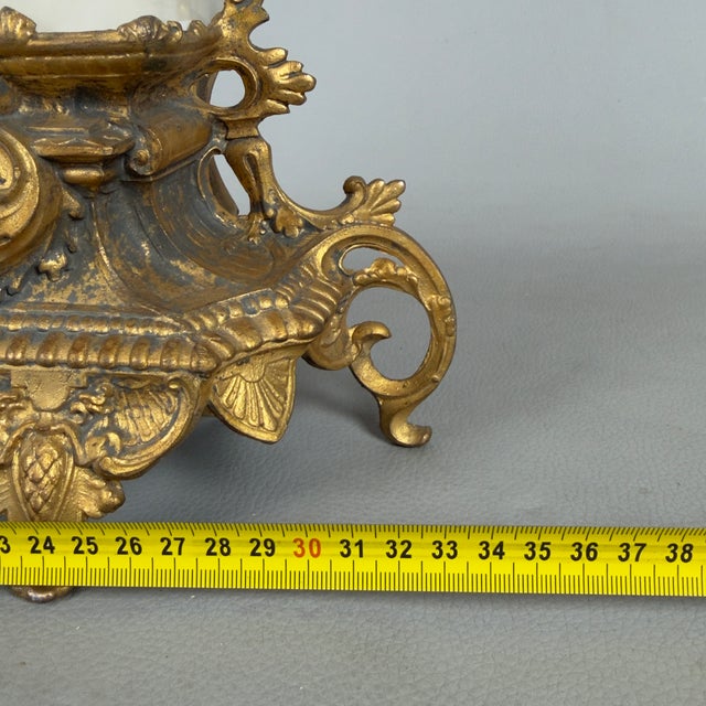 Antique 19th Century Parisian Fireplace Clock For Sale - Image 10 of 12