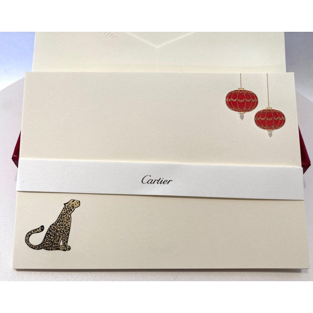 Art Deco Cartier Paris Panther Design Card and Envelope Luxury Set Desk Stationery For Sale - Image 3 of 10