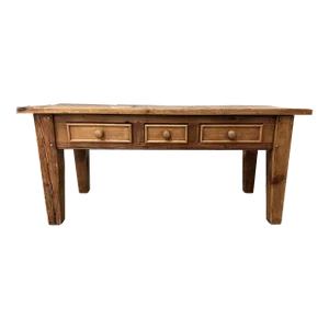19th Century French Colonial Pine Wall Bench