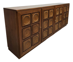 Vintage Cubism Brutalist Sideboard from Gerhard Bartels, 1970s
