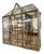 Italian Curiosity Cabinet in 14k Gold Brass For Sale