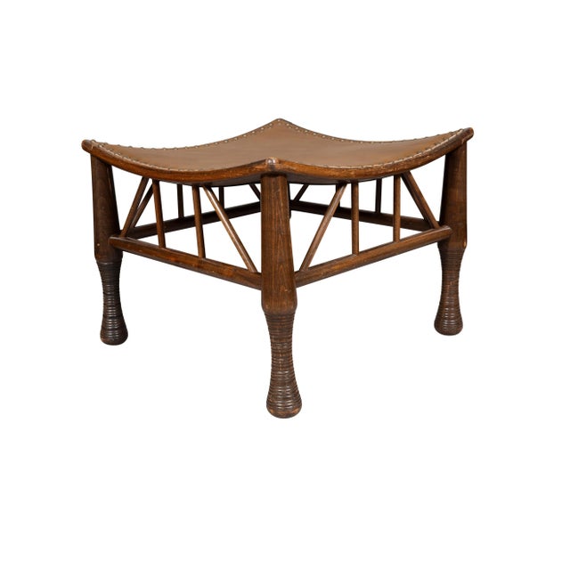 Egyptian Style Thebes Stool For Sale - Image 4 of 6