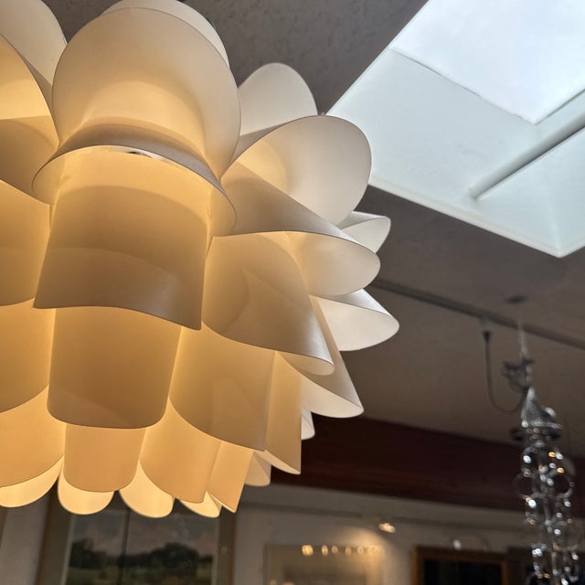 Possini Euro Flower Pendant Chandelier, White For Sale In San Francisco - Image 6 of 12