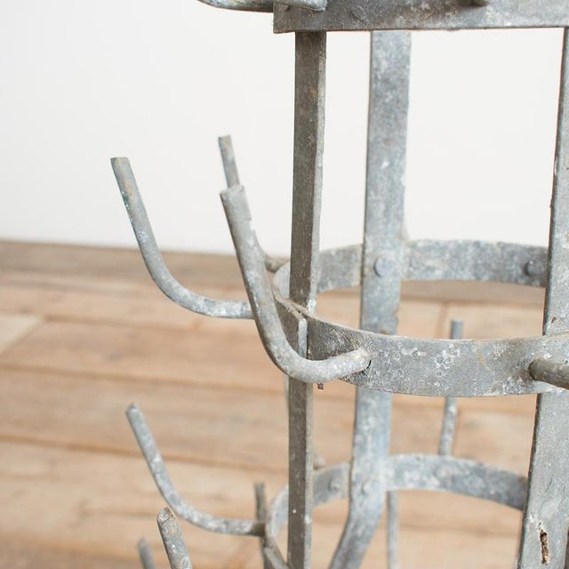 Vintage French Bottle Drying Rack, 1960s For Sale - Image 6 of 8