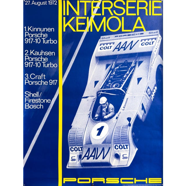 Interserie Keimola Original Porsche Poster by Erich Strenger, 1972 For Sale