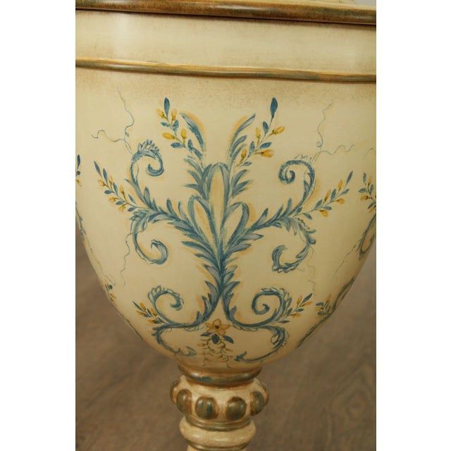 Gold Sarried, LTD. Hand Painted Decorative Lidded Vases - a Pair For Sale - Image 8 of 13