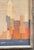 Mid 20th Century Mid-Century Modern Textile Art Cityscape With Exhibition Label For Sale - Image 5 of 9