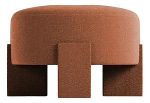 Cassete Puff in Boucle Burnt Orange by Alter Ego for Collector