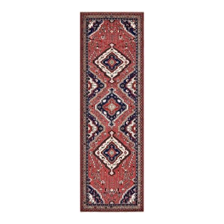 Antique Persian Hamedan Hand-Knotted Runner 3'3" X 10'11" For Sale