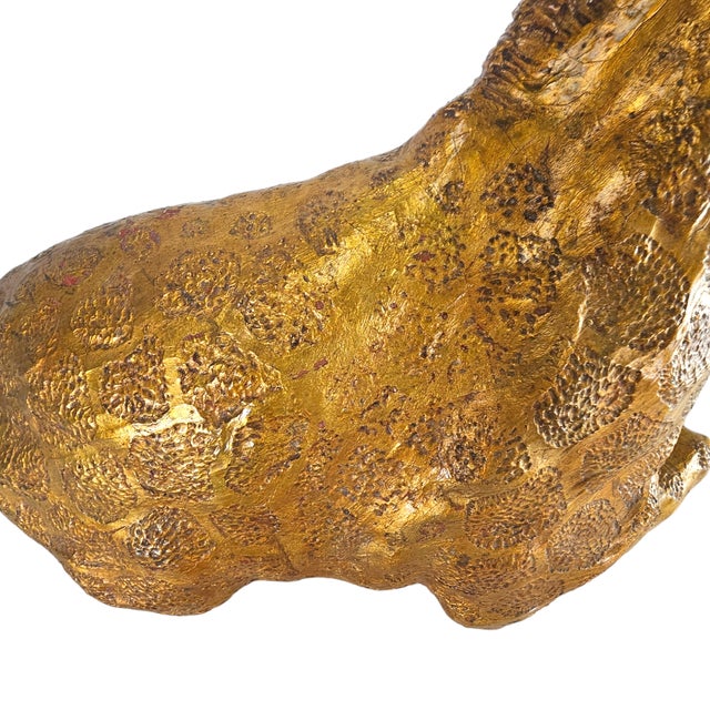 Hollywood Regency Gilt Chalkware Giraffe Sculpture 25.5" For Sale - Image 15 of 16