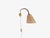 Metal 1950s Mid-Century Modern Ajh, Swedish Modern, Adjustable Wall Light, Brass, Pleated Fabric For Sale - Image 7 of 14