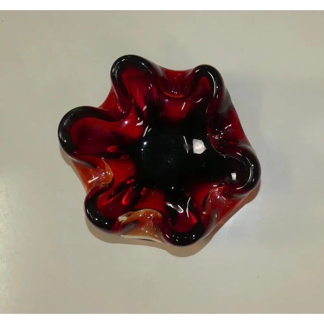 Mid-Century Modern Large Murano Glass Bowl in Red, 1960s For Sale - Image 3 of 8