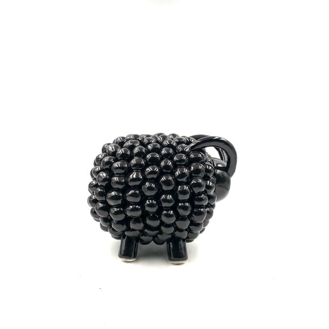 Postmodern Black Ceramic Ram Sculpture, Italy, 1980s For Sale - Image 3 of 18